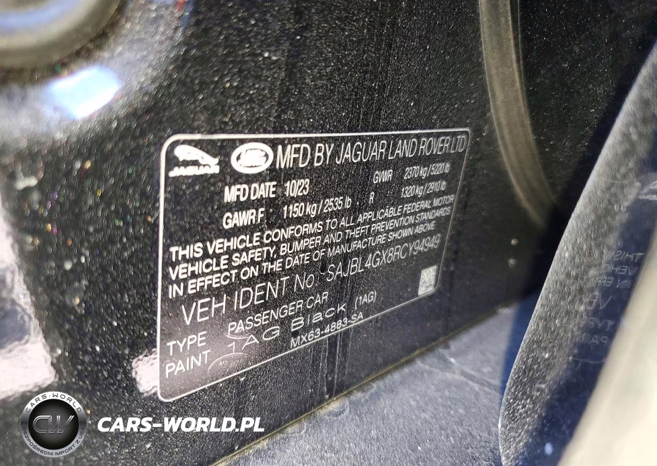 2024 Jaguar Xf R-Dynamic Se VIN:SAJBL4GX8RCY94949 - 12