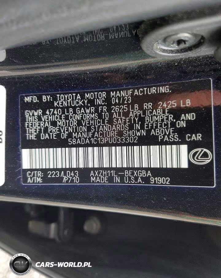 2023 Lexus Es 300H Base VIN:58ADA1C13PU033302 - 12