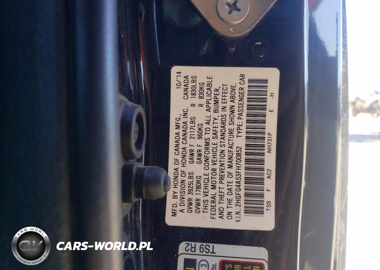 2015 Honda Civic Si VIN:2HGFG4A53FH700852 - 12