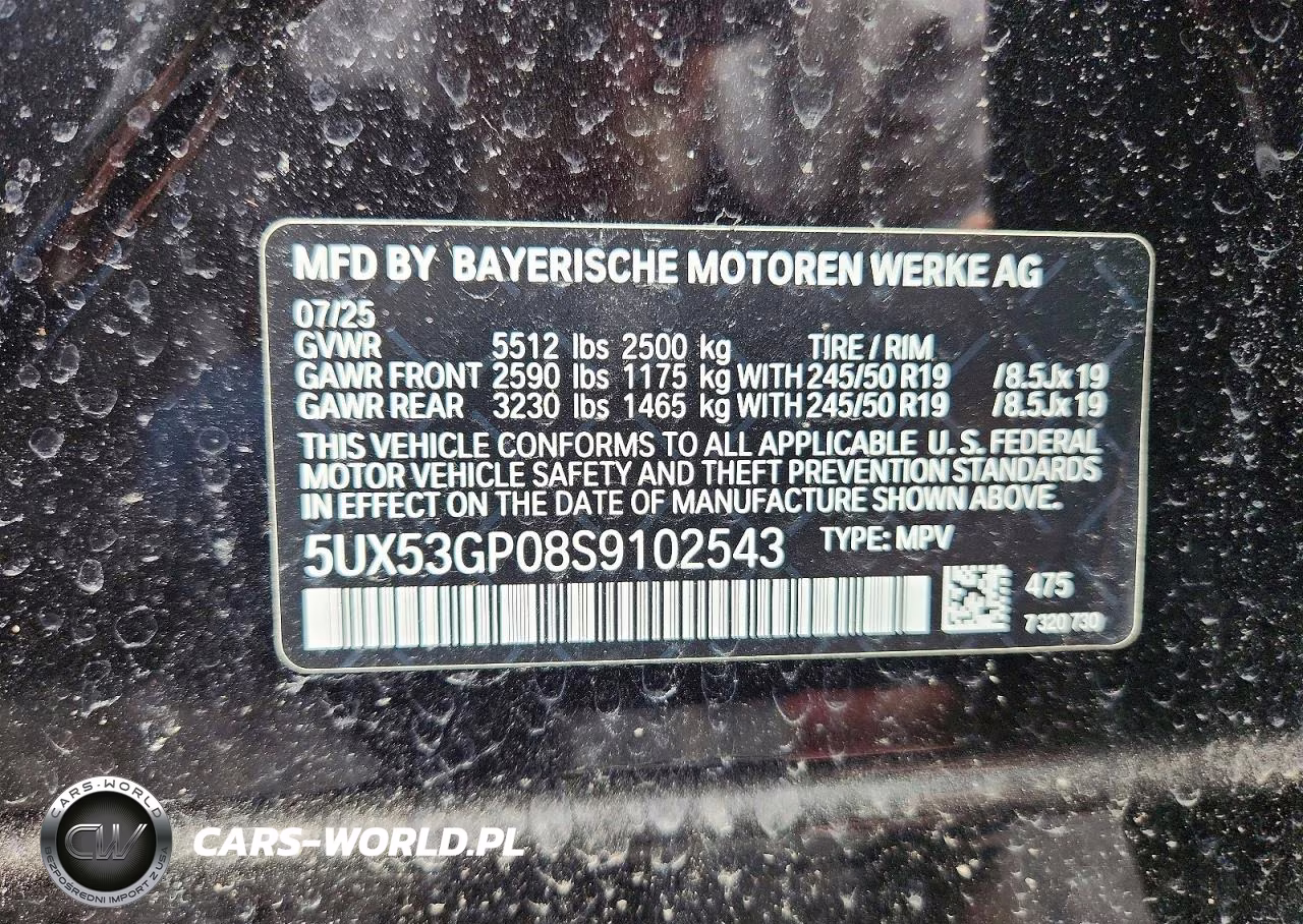 2025 BMW X3 30 xDrive VIN:5UX53GP08S9102543 - 14