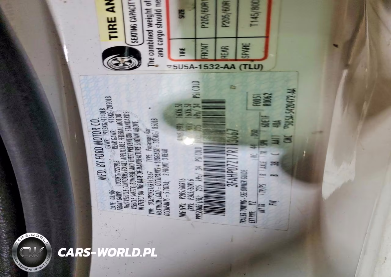 2007 Ford Fusion Se VIN:3FAHP07Z17R113667 - 13