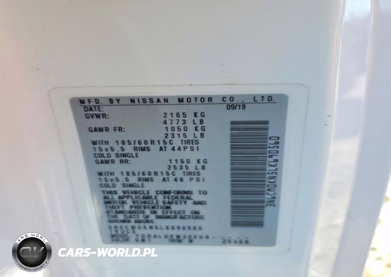 2020 Niss Nv200 S VIN:3N6CM0KN5LK690560 - 12