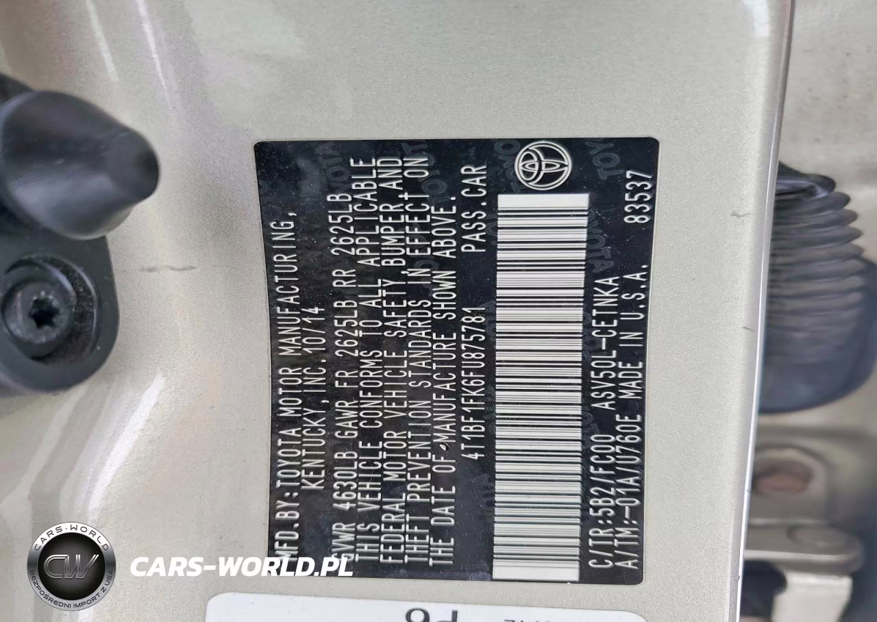 2015 Toyota Camry Le VIN:4T1BF1FK6FU875781 - 12