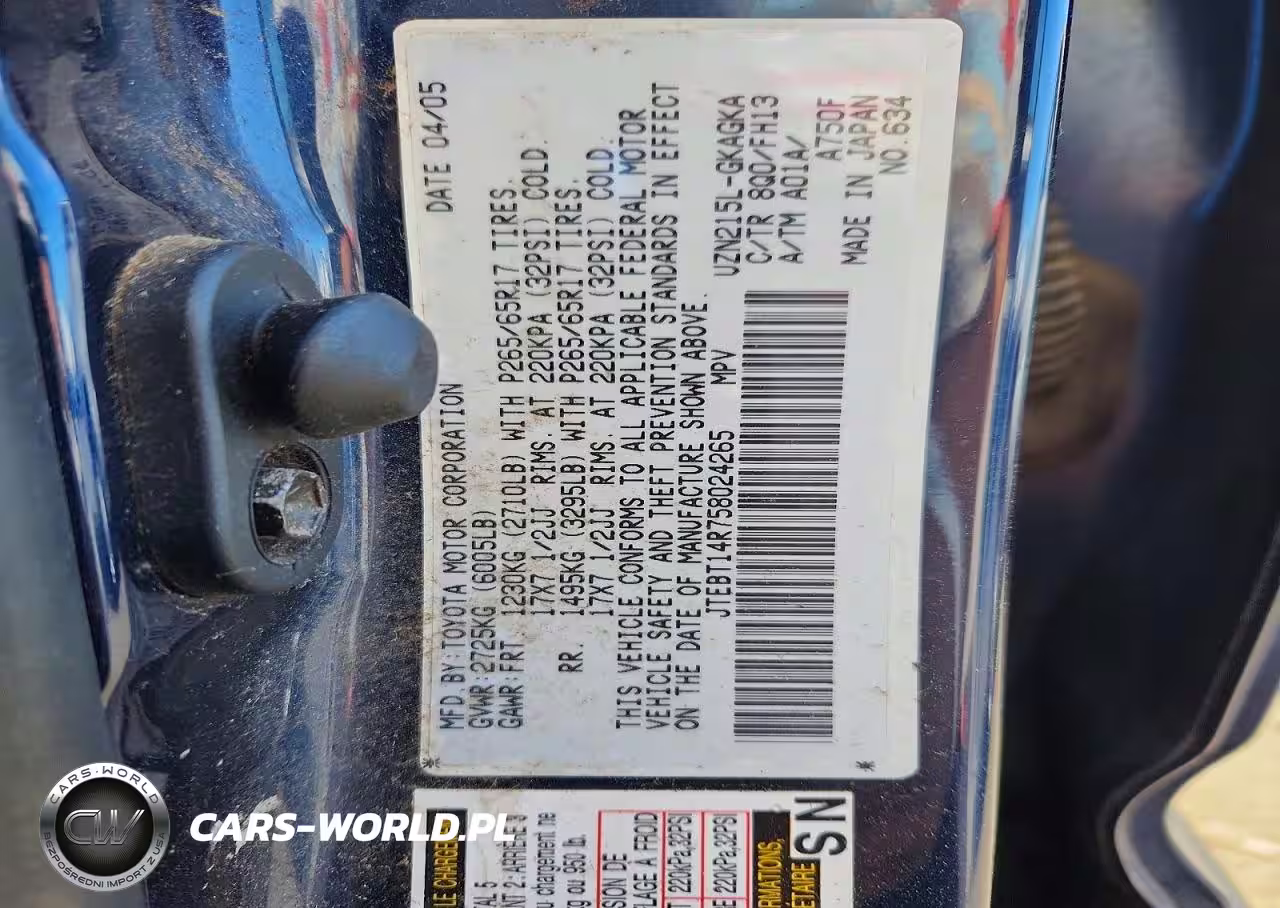 2005 Toyota 4Runner Sr5 VIN:JTEBT14R758024265 - 12