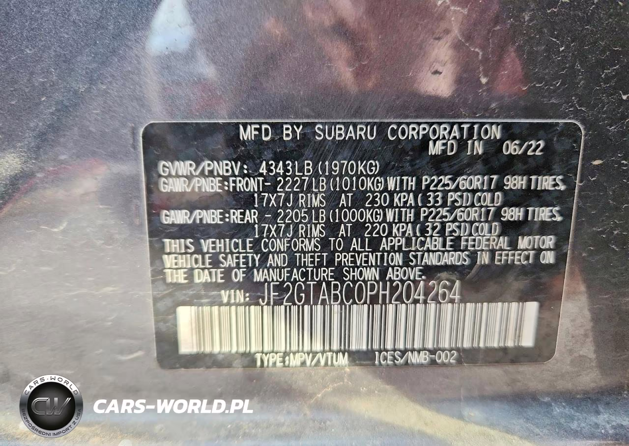 2023 Subaru Crosstrek VIN:JF2GTABC0PH204264 - 12
