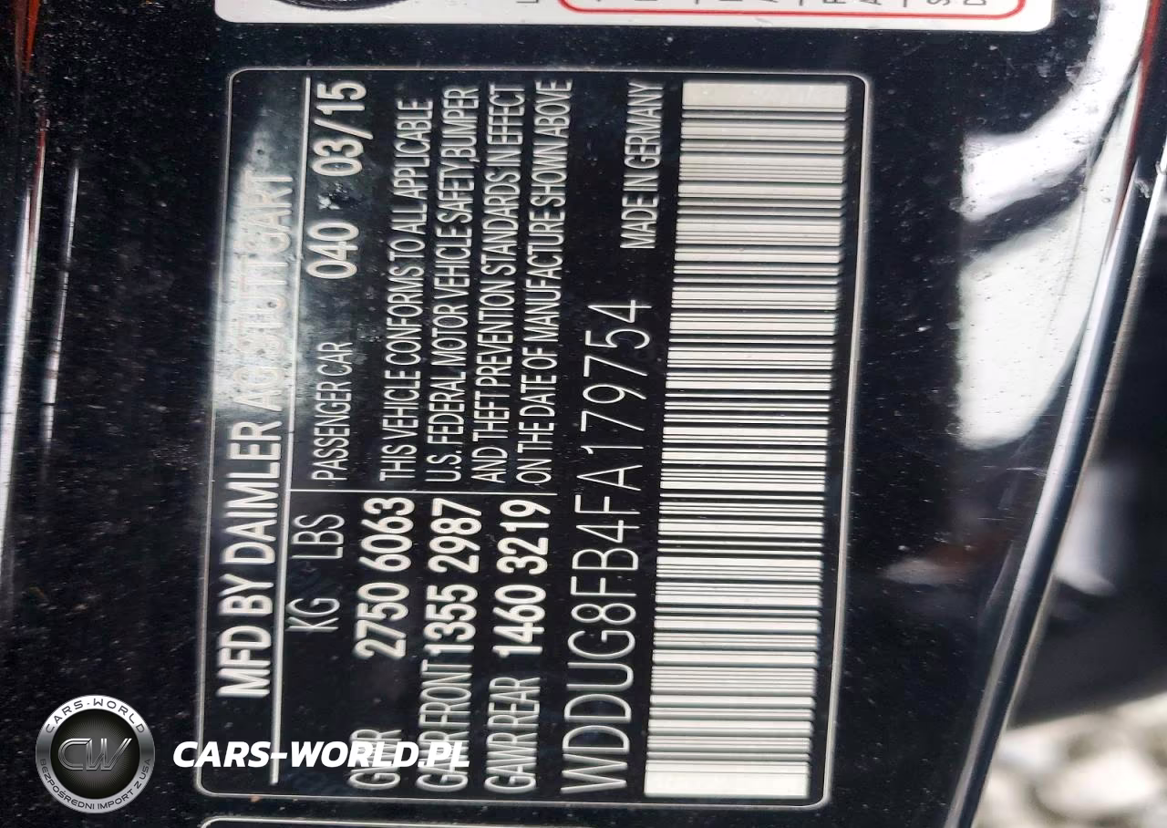 2015 Mercedes-Benz S 550 4Matic VIN:WDDUG8FB4FA179754 - 12