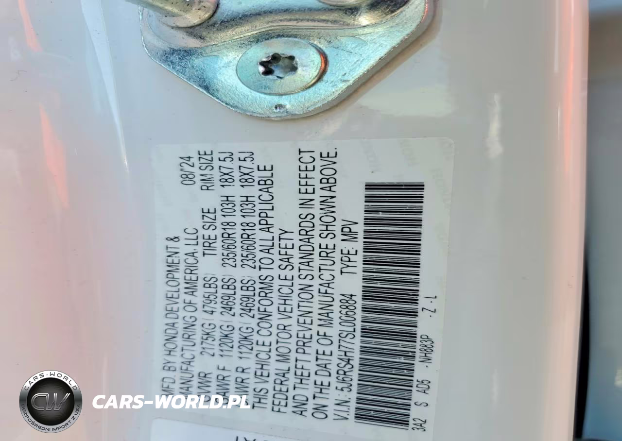 2025 Honda Cr-V Exl VIN:5J6RS4H77SL006884 - 13
