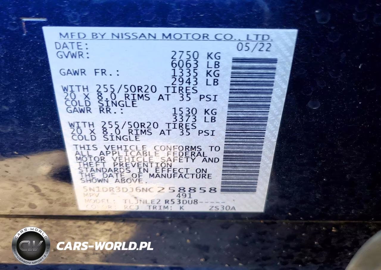 2022 Nissan Pathfinder Platinum VIN:5N1DR3DJ6NC258858 - 13