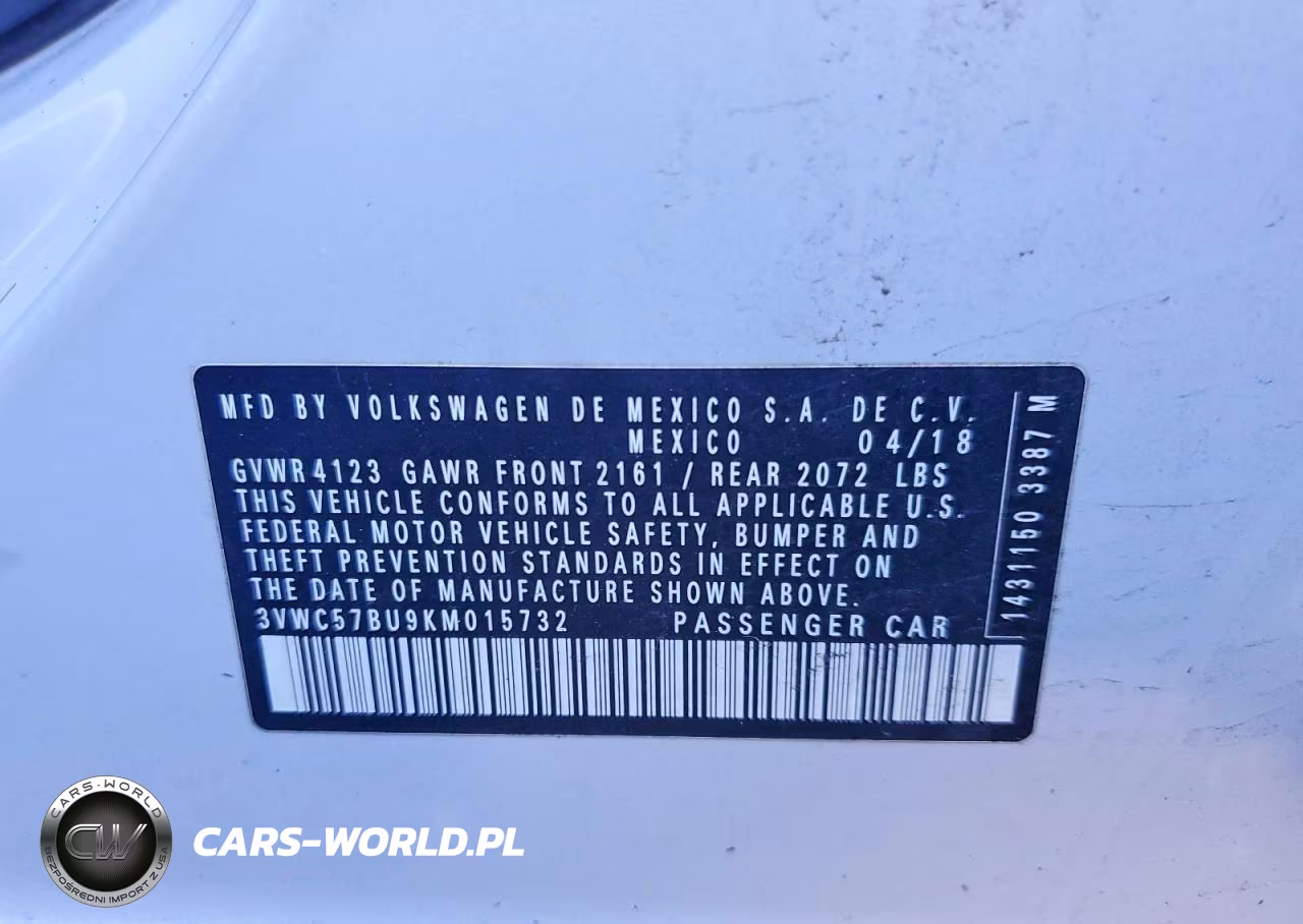 2019 Volkswagen Jetta S VIN:3VWC57BU9KM015732 - 12