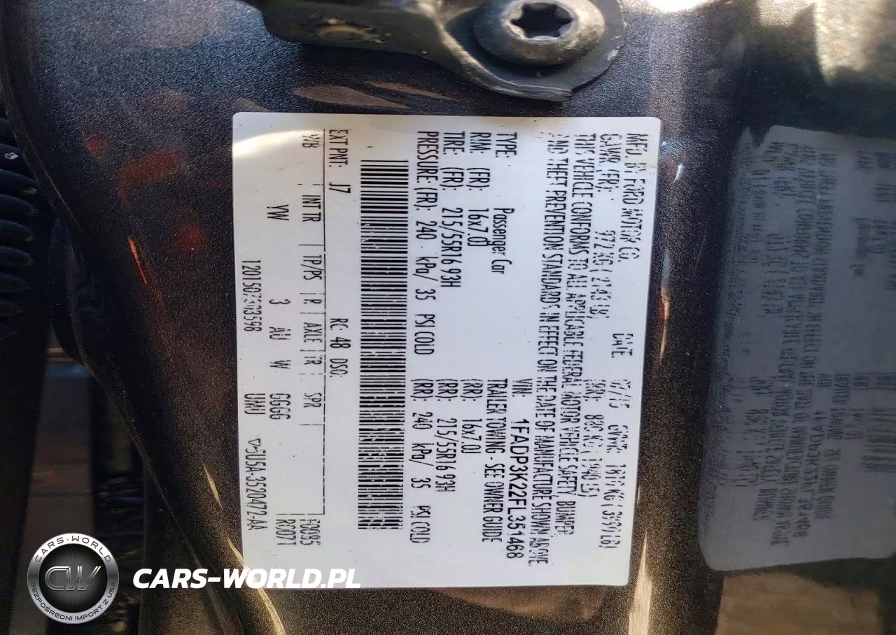 2015 Ford Focus Se VIN:1FADP3K22FL351468 - 12