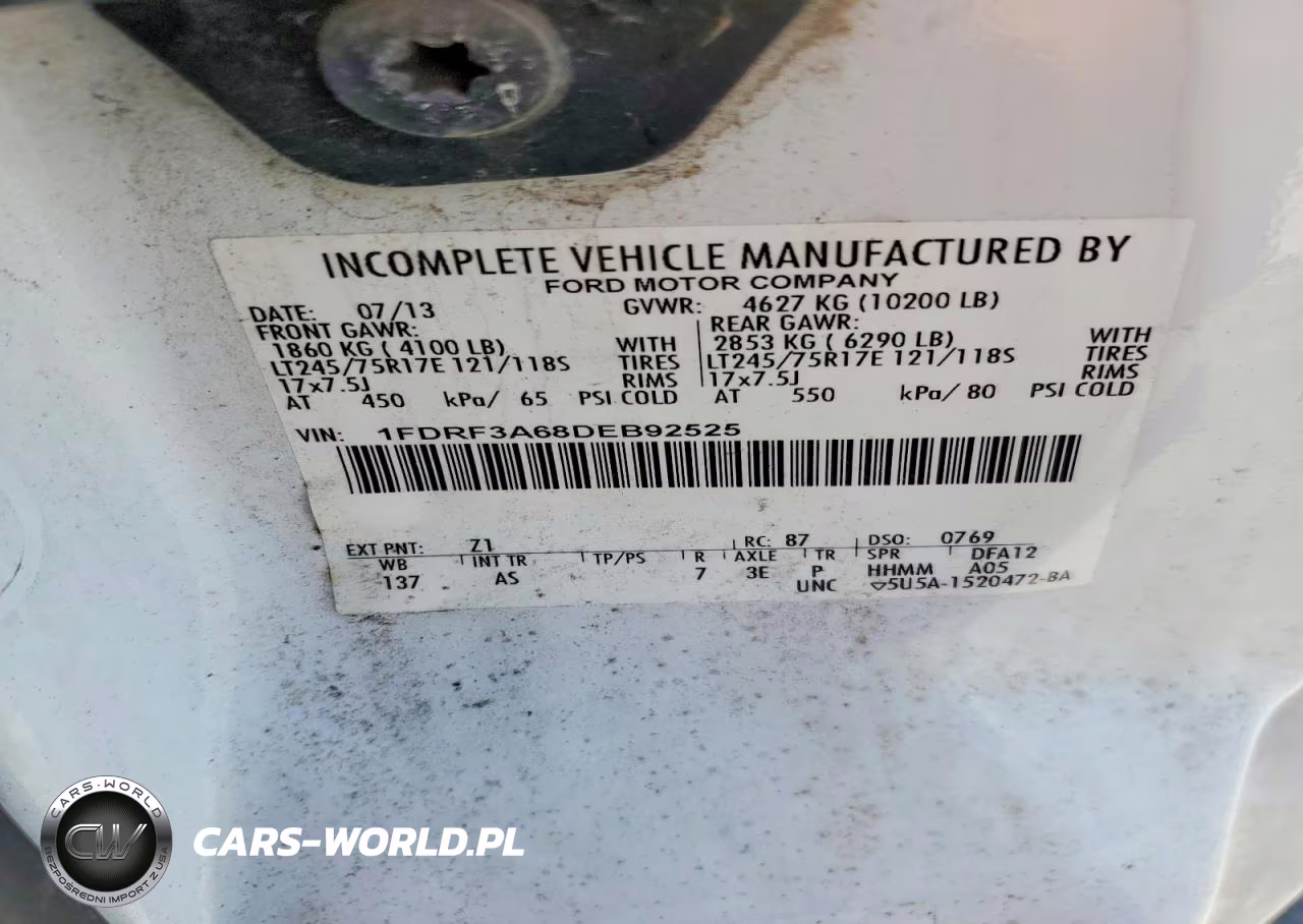 2013 Ford F350 Cng 2X4 VIN:1FDRF3A68DEB92525 - 13