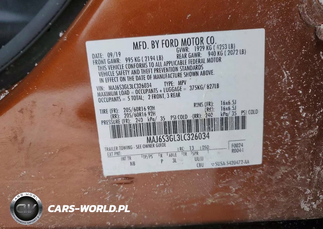 2020 Ford Ecosport Se VIN:MAJ6S3GL3LC326034 - 12