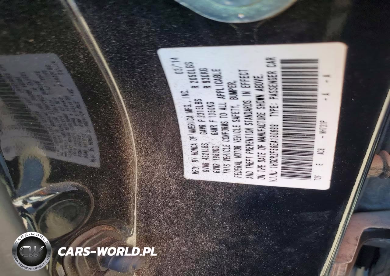 2014 Honda Accord Sport VIN:1HGCR2F56EA180699 - 12