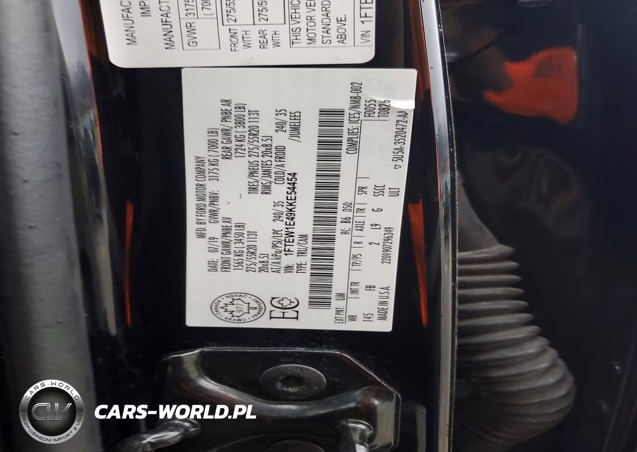 2019 Ford F150 Supercrew VIN:1FTEW1E49KKE54454 - 12