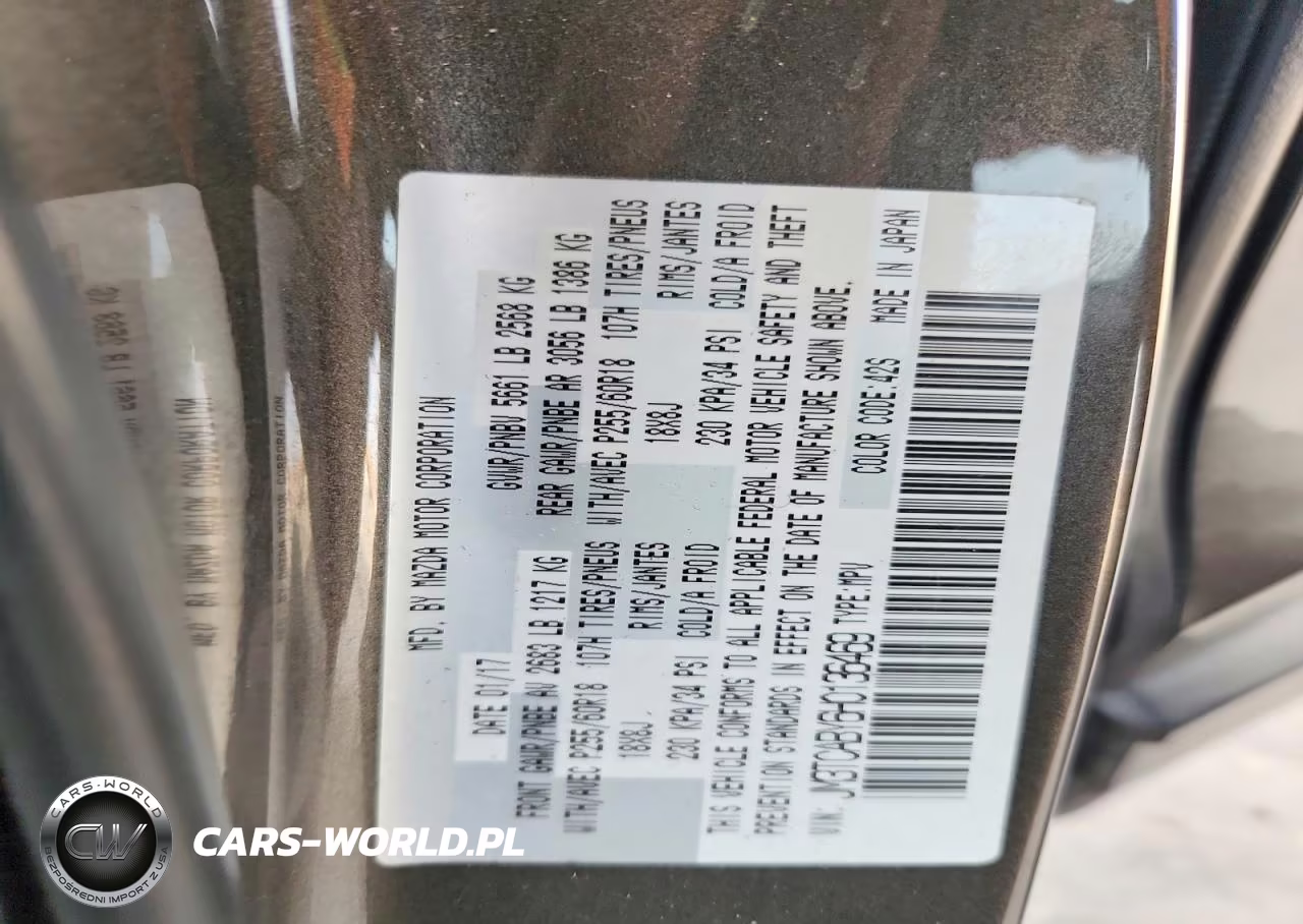 2017 Mazda Cx-9 Sport VIN:JM3TCABY6H0136469 - 13