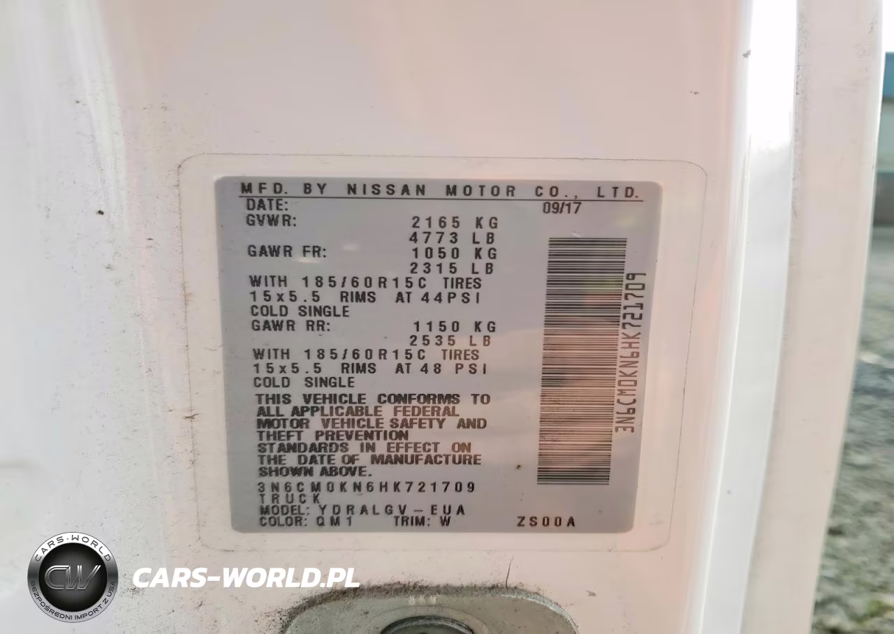 2017 Nissan Nv200 2.5S VIN:3N6CM0KN6HK721709 - 12