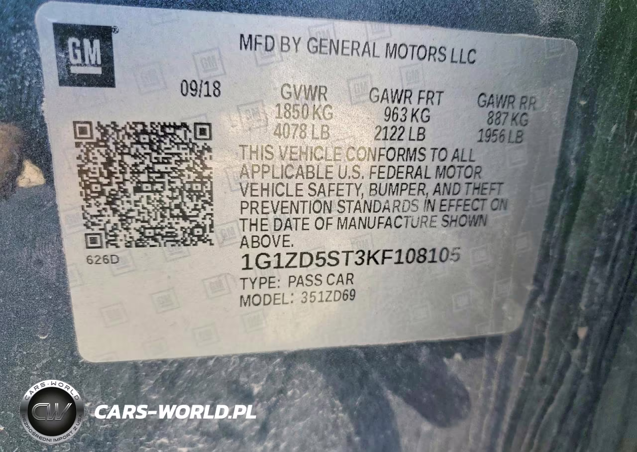 2019 Chevrolet Malibu Lt VIN:1G1ZD5ST3KF108105 - 12