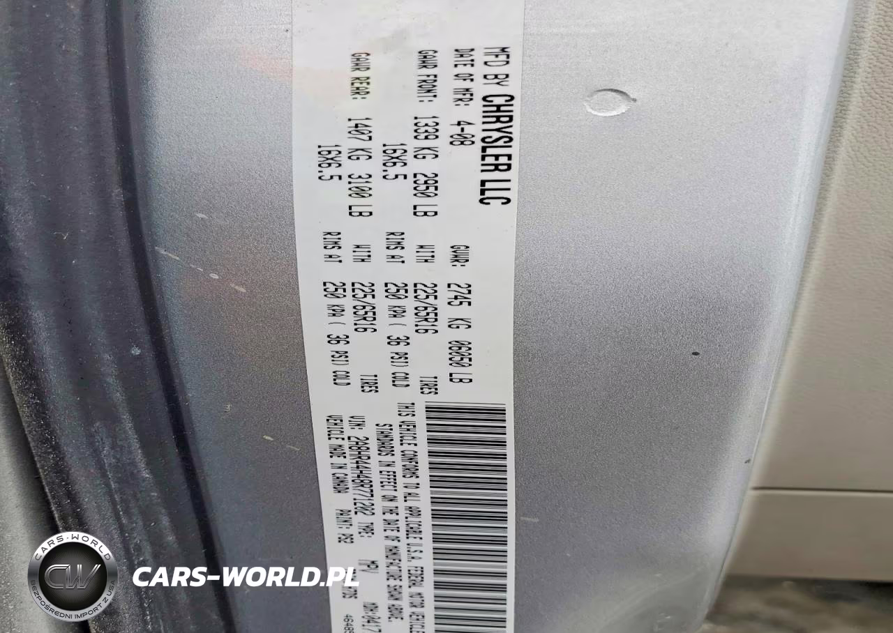 2008 Chrysler Town & Country Lx VIN:2A8HR44H48R771202 - 13