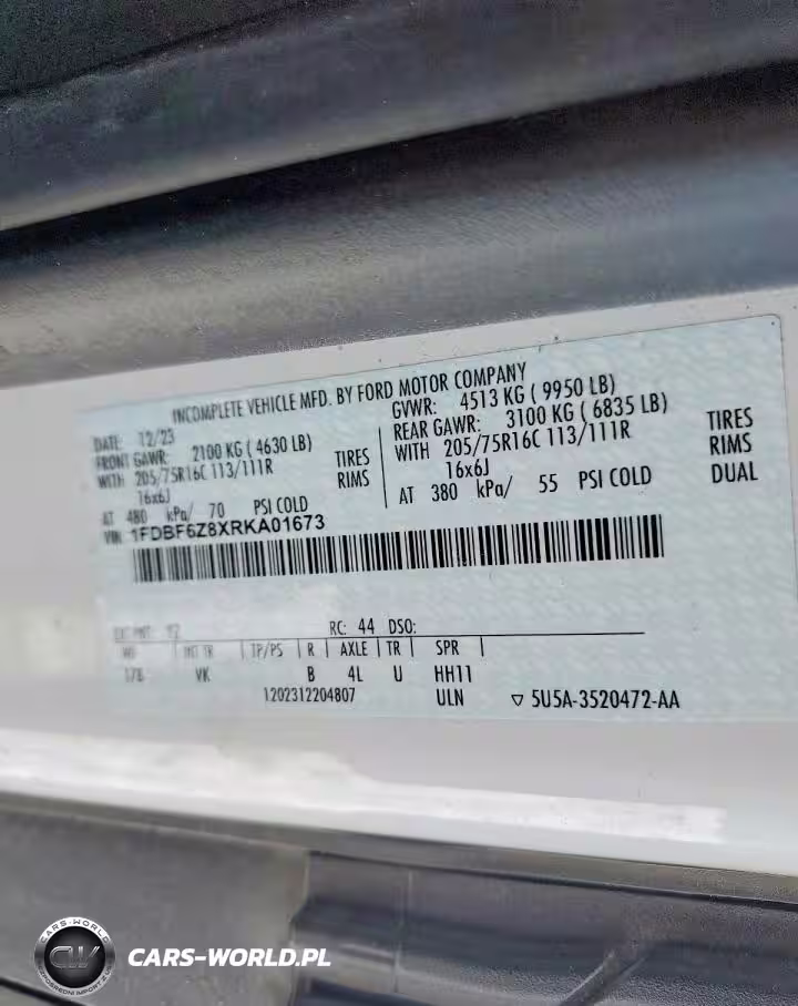 2024 Ford Transit Delivery Van VIN:1FDBF6Z8XRKA01673 - 13