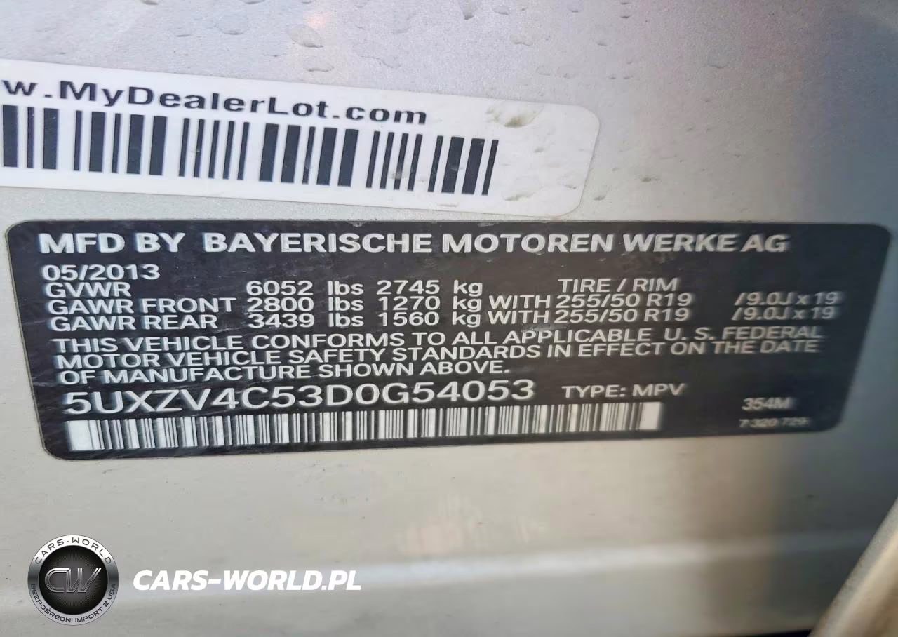2013 BMW X5 xDrive35I VIN:5UXZV4C53D0G54053 - 12