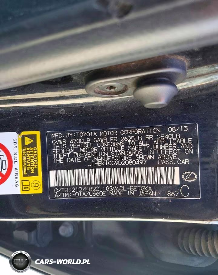 2013 Lexus Es VIN:JTHBK1GG9D2080497 - 12