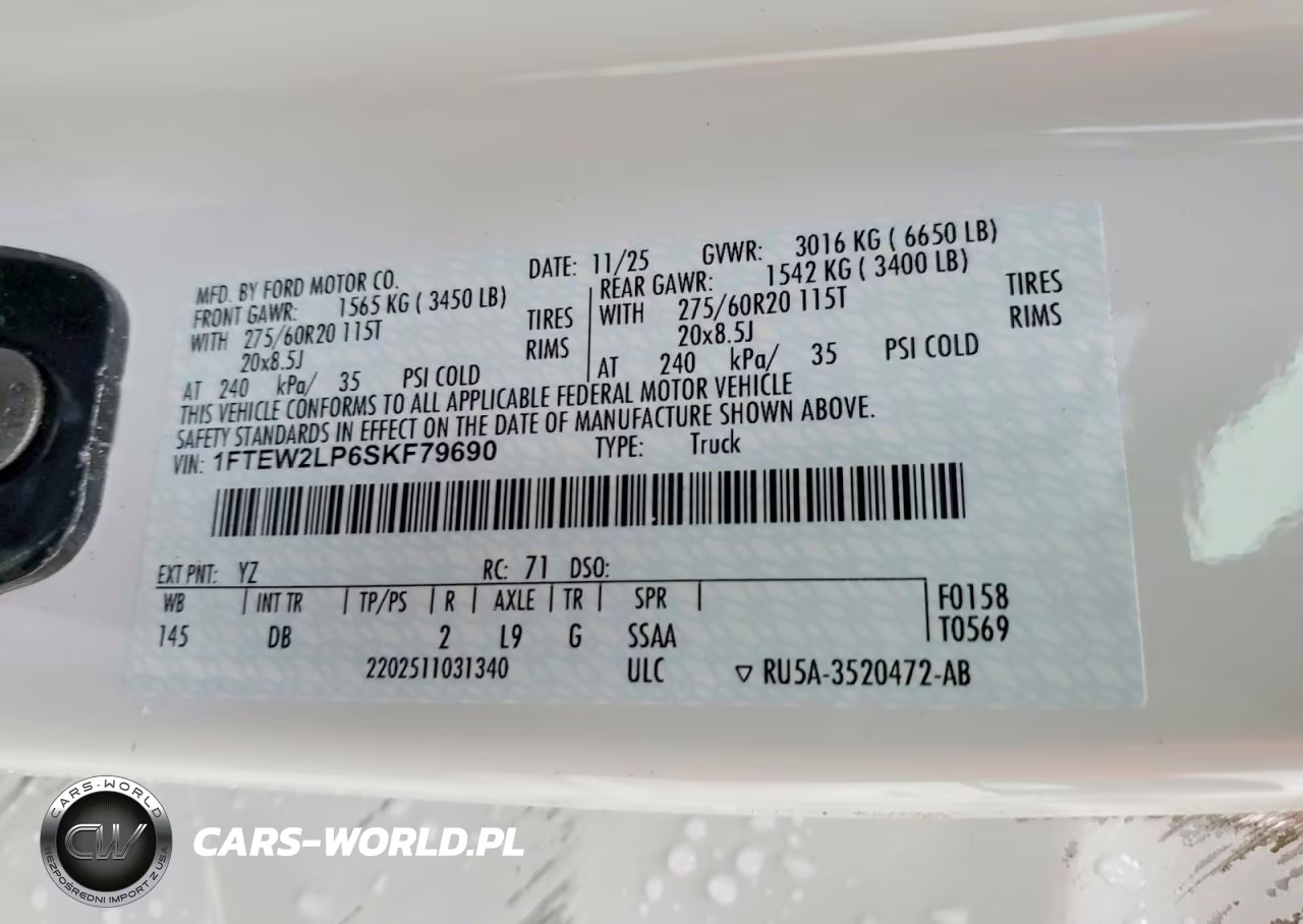 2025 Ford F150 Stx VIN:1FTEW2LP6SKF79690 - 12