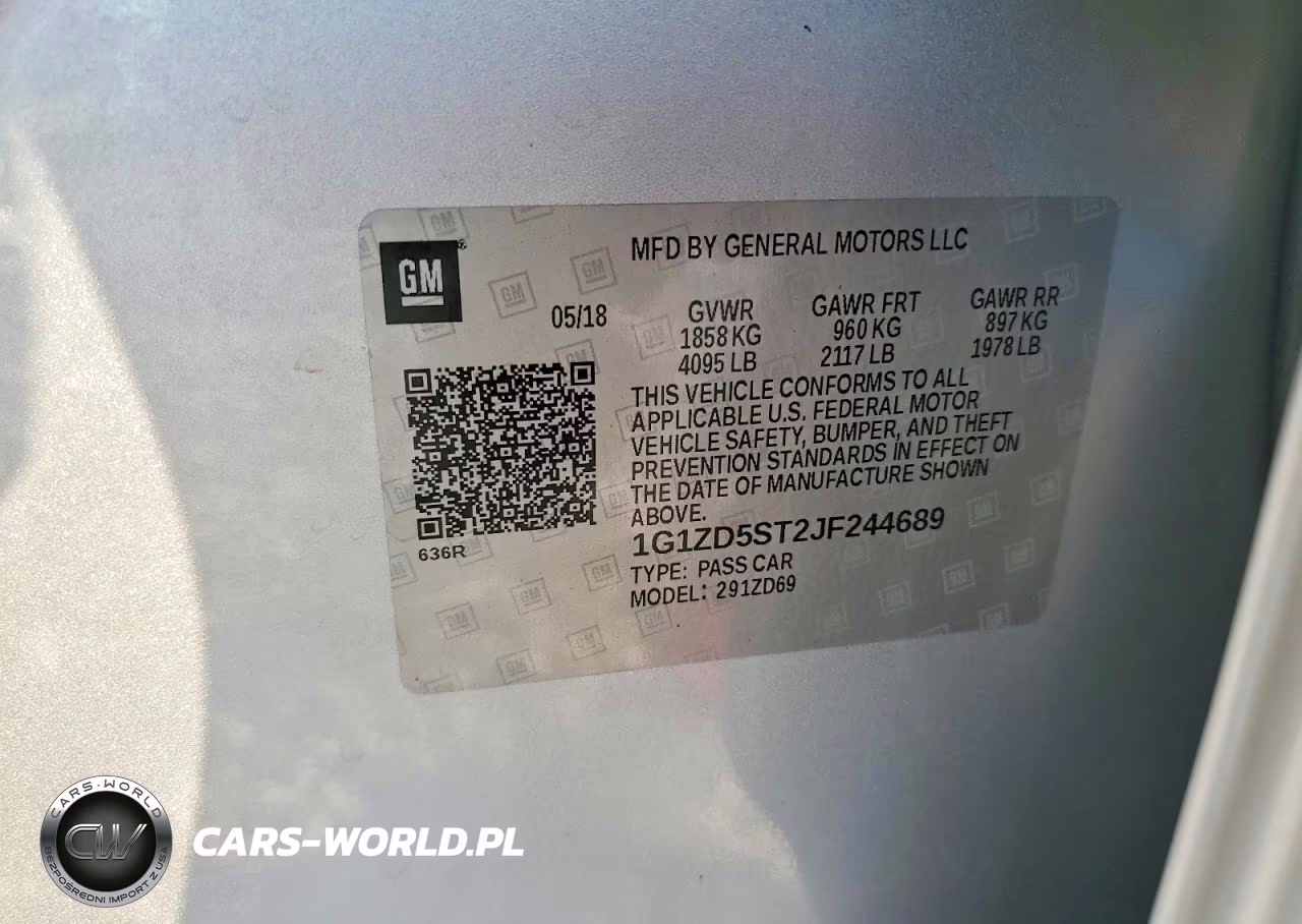 2018 Chevrolet Malibu Lt VIN:1G1ZD5ST2JF244689 - 12