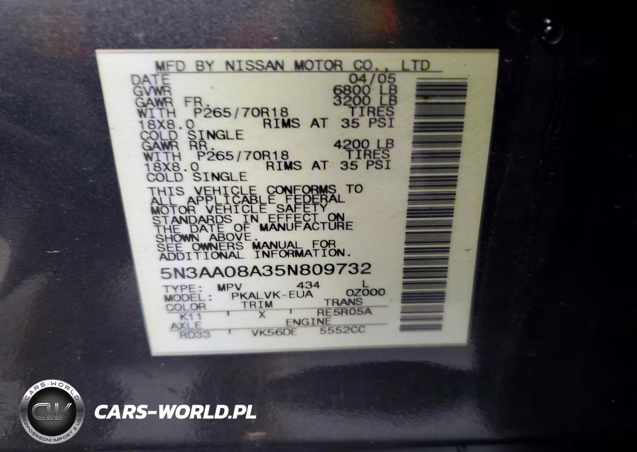 2005 Infiniti Qx56 VIN:5N3AA08A35N809732 - 13