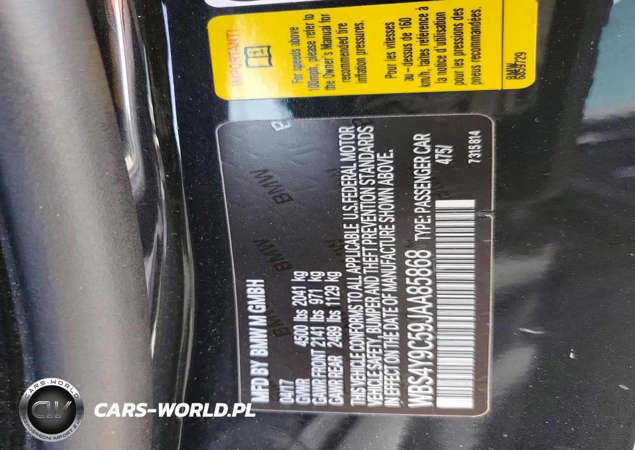 2018 BMW M4 VIN:WBS4Y9C59JAA85868 - 12