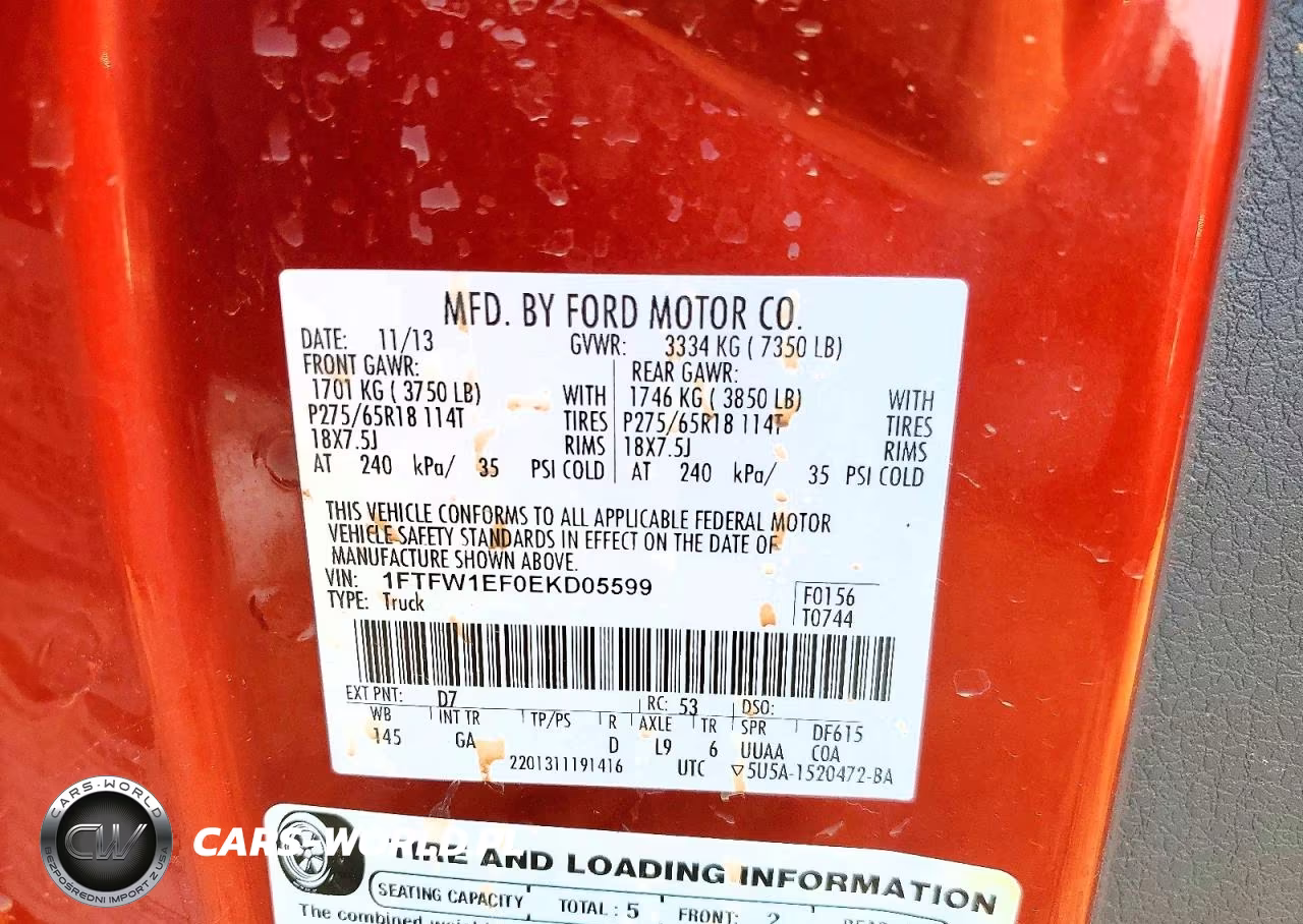 2014 Ford F150 Supercrew VIN:1FTFW1EF0EKD05599 - 12