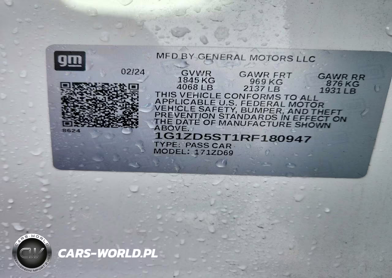 2024 Chevrolet Malibu Lt VIN:1G1ZD5ST1RF180947 - 12