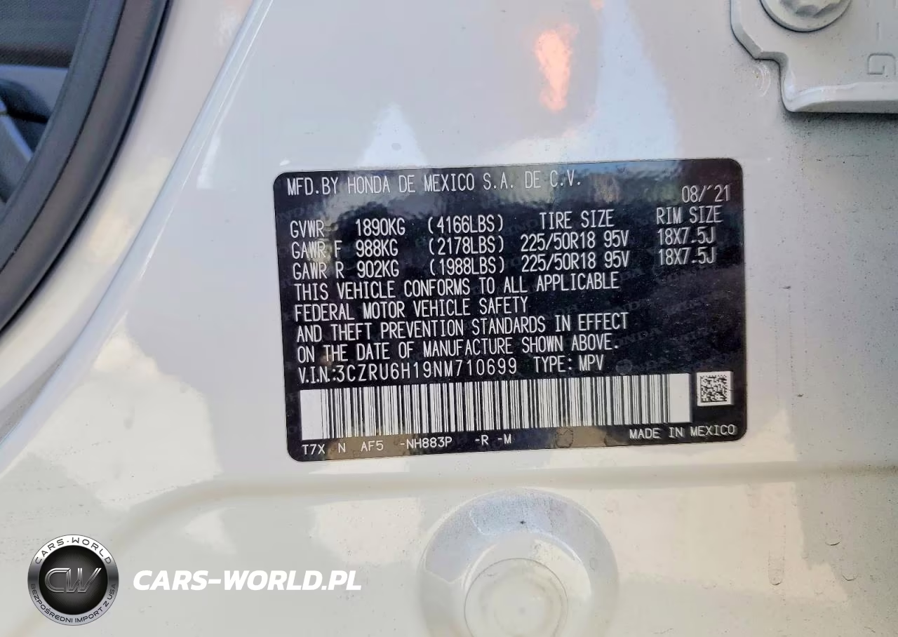 2022 Honda Hr-V Sport VIN:3CZRU6H19NM710699 - 12