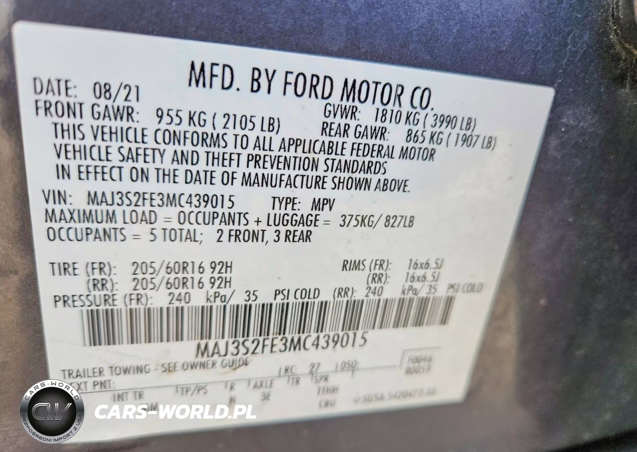 2021 Ford Ecosport S VIN:MAJ3S2FE3MC439015 - 13