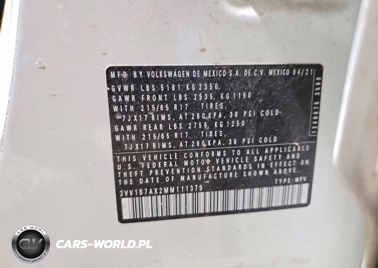 2021 Volkswagen Tiguan S VIN:3VV1B7AX2MM111379 - 12