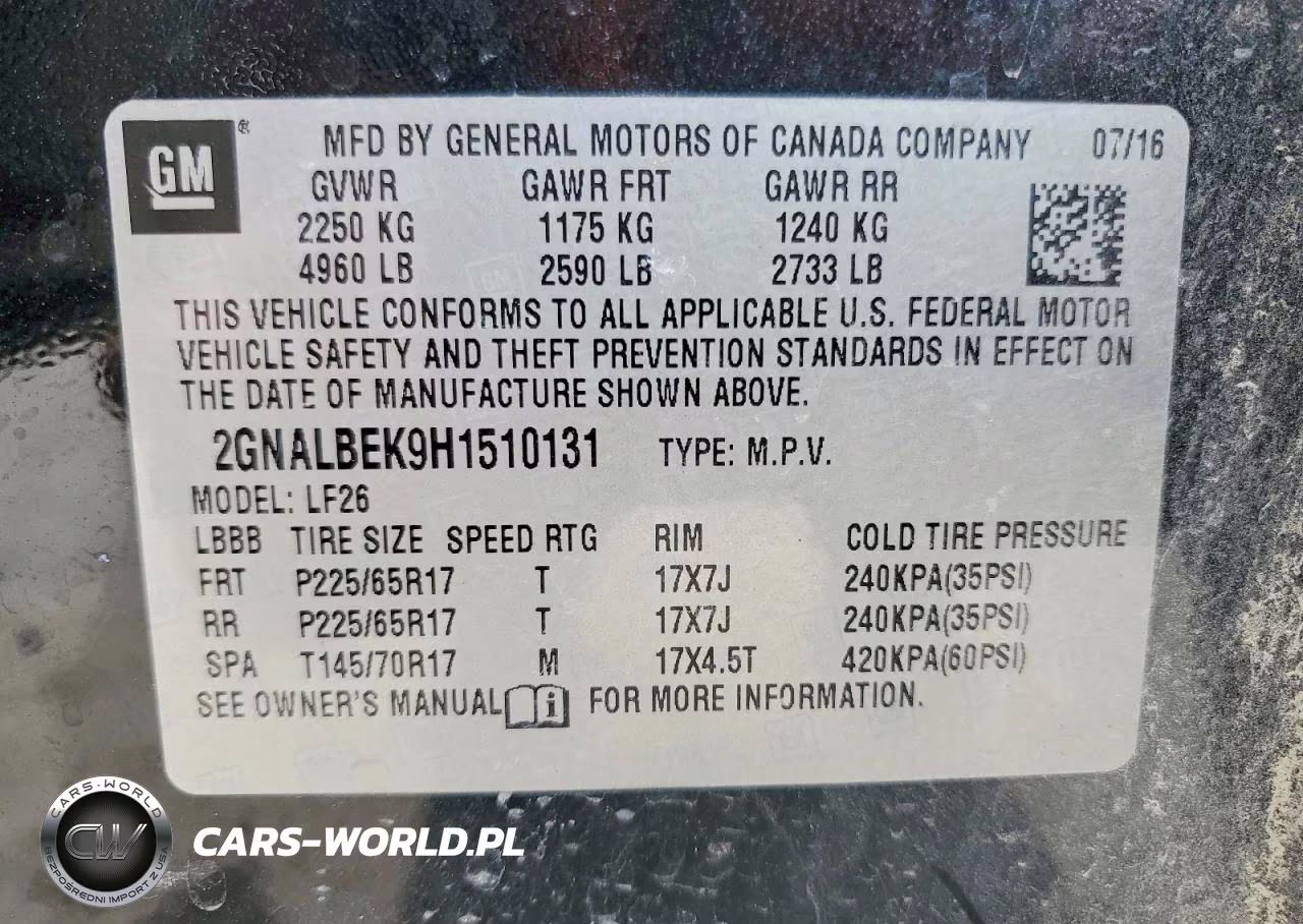 2017 Chevrolet Equinox Ls VIN:2GNALBEK9H1510131 - 13