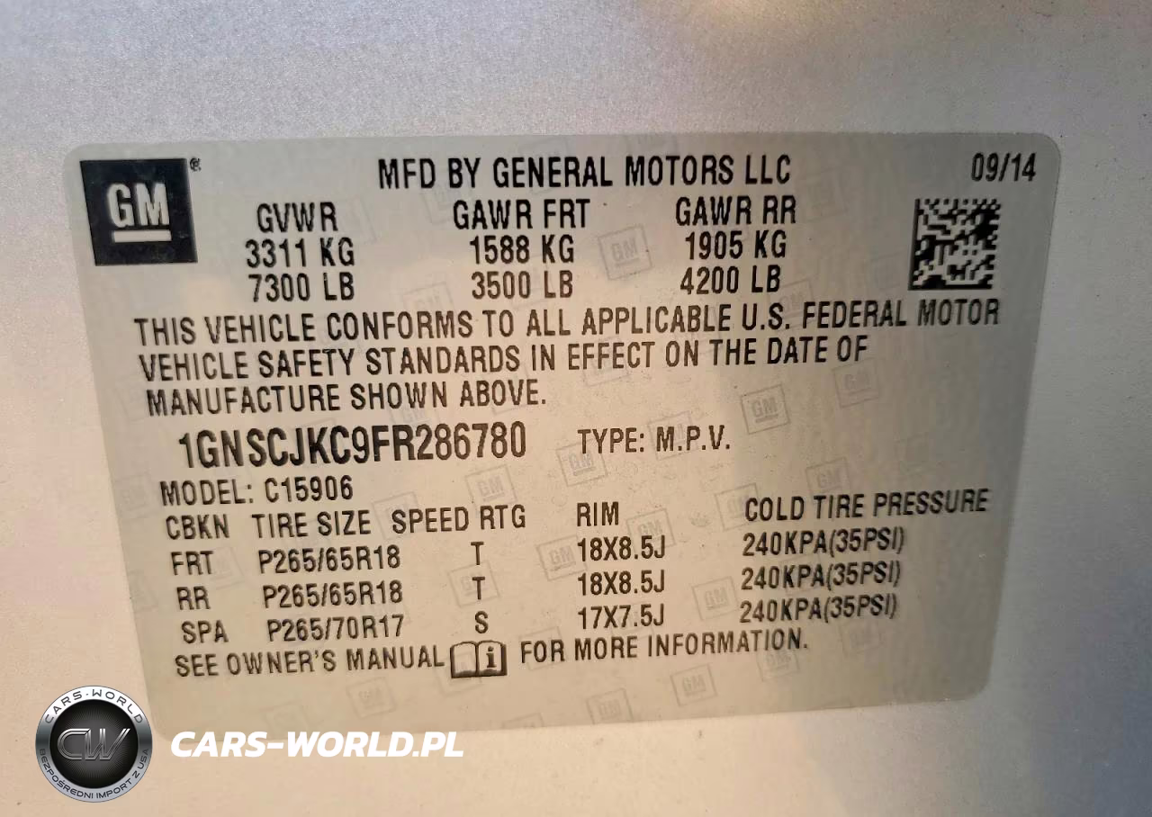 2015 Chevrolet Suburban C1500 Lt VIN:1GNSCJKC9FR286780 - 13