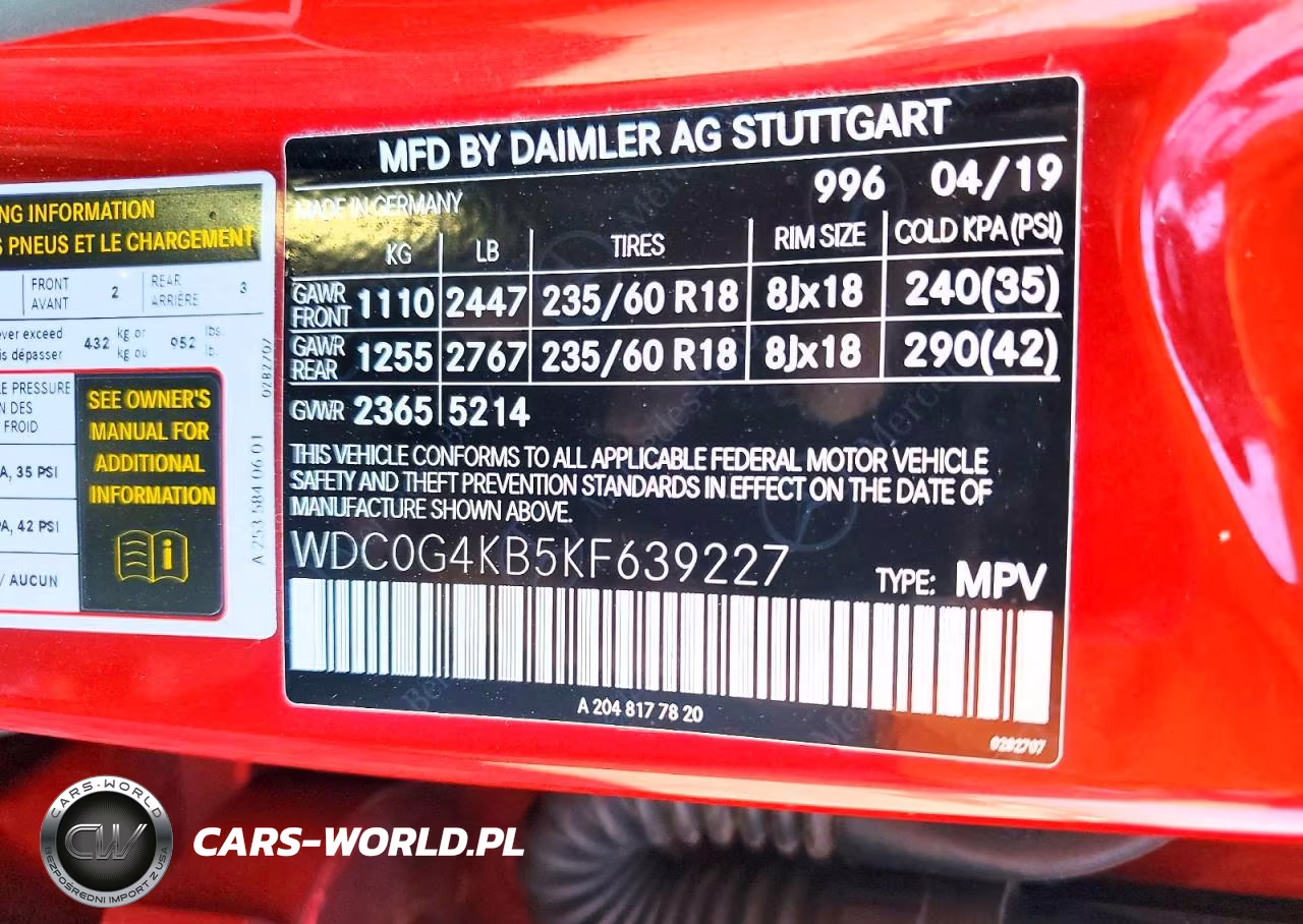 2019 Mercedes-Benz Glc 300 4Matic VIN:WDC0G4KB5KF639227 - 13