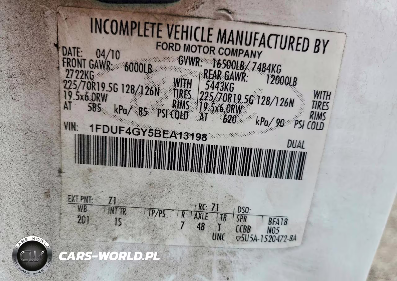 2011 Ford F450 Super Duty Box Truck VIN:1FDUF4GY5BEA13198 - 14