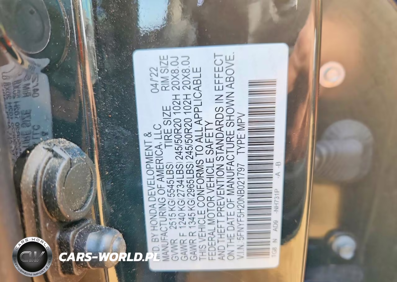 2022 Honda Pilot Se VIN:5FNYF5H20NB021797 - 14