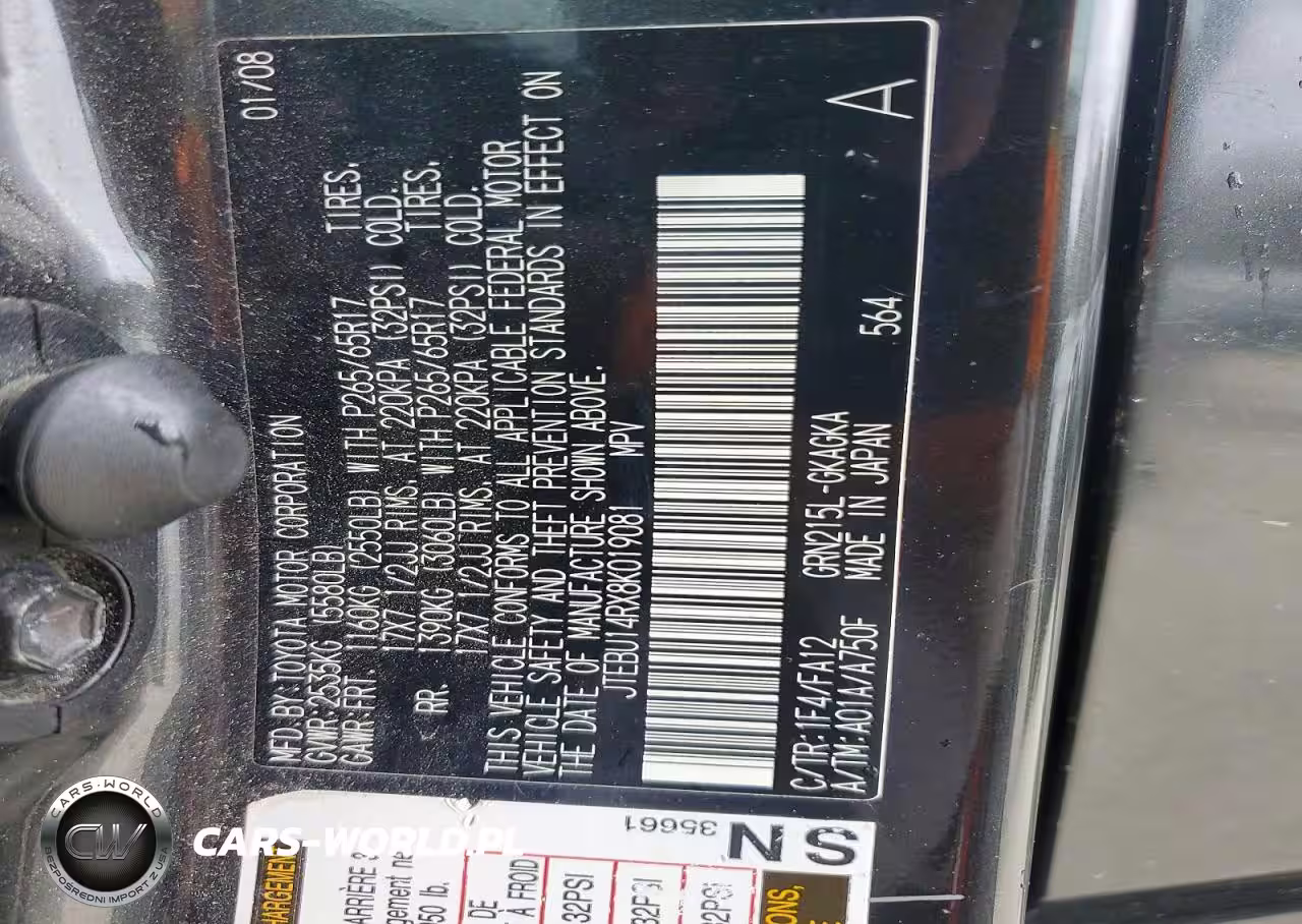 2008 Toyota 4Runner Sr5 VIN:JTEBU14RX8K019081 - 12