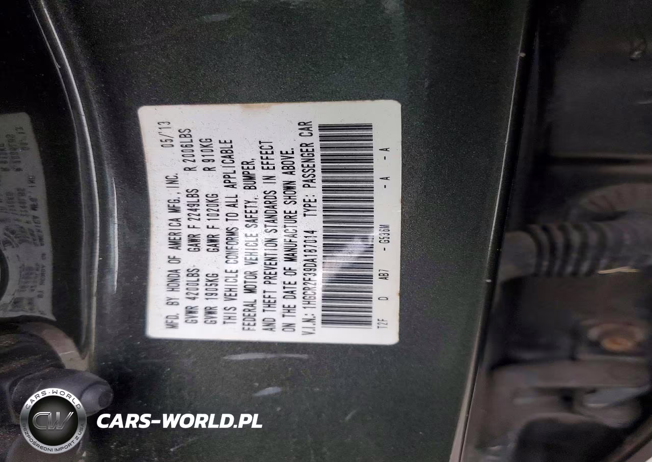 2013 Honda Accord Lx VIN:1HGCR2F39DA187014 - 13