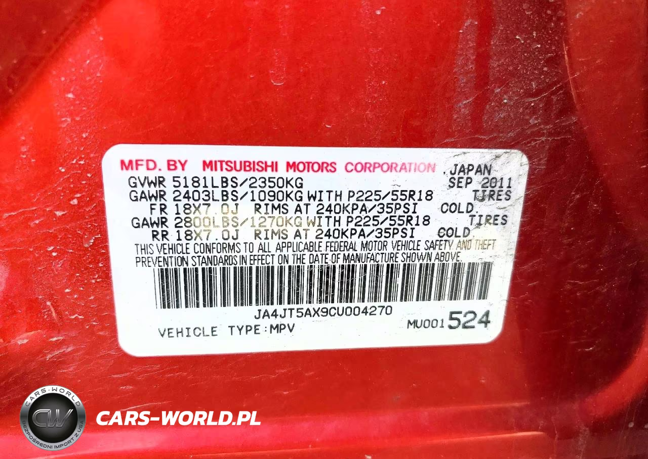 2012 Mitsubishi Outlander Gt VIN:JA4JT5AX9CU004270 - 13
