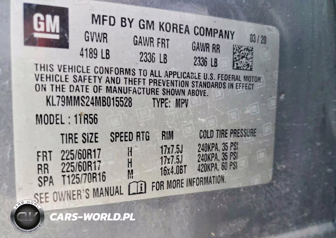 2021 Chevrolet Trailblazer Ls VIN:KL79MMS24MB015528 - 13