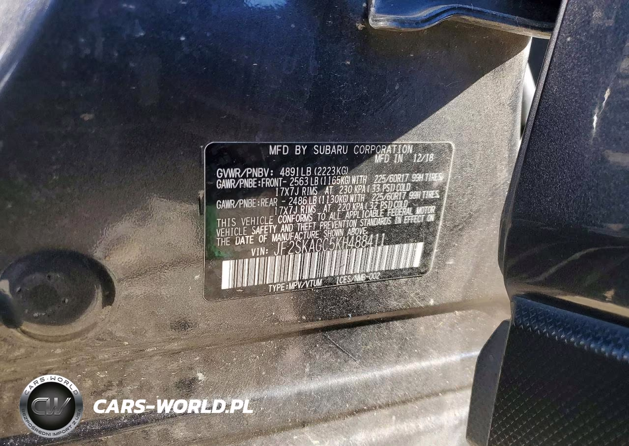 2019 Subaru Forester Premium VIN:JF2SKAGC5KH488411 - 14