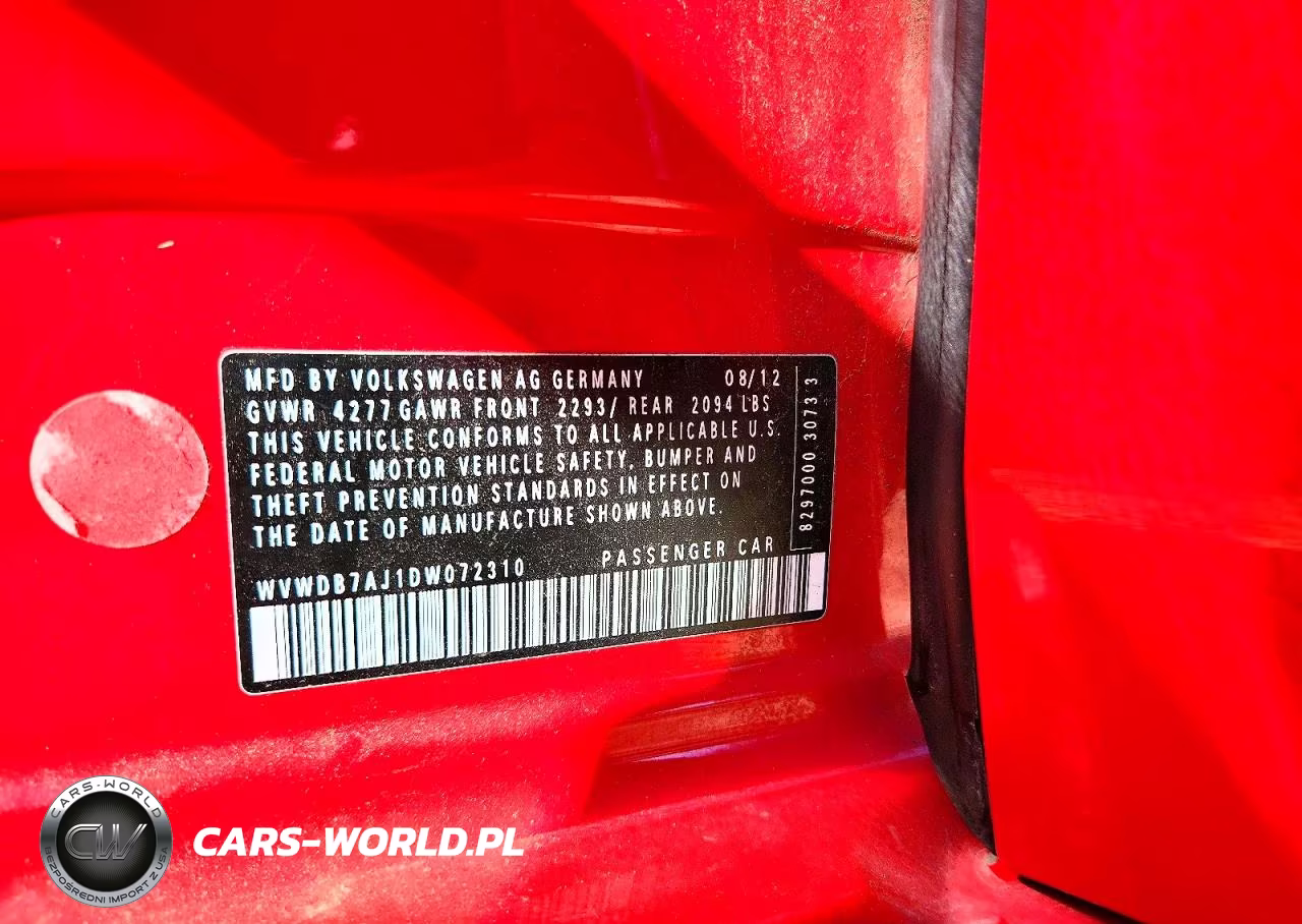 2013 Volkswagen Golf VIN:WVWDB7AJ1DW072310 - 13