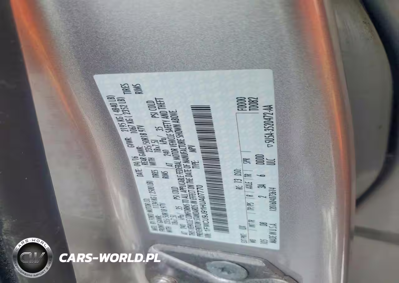 2017 Ford Escape Titanium VIN:1FMCU9J91HUA07770 - 13