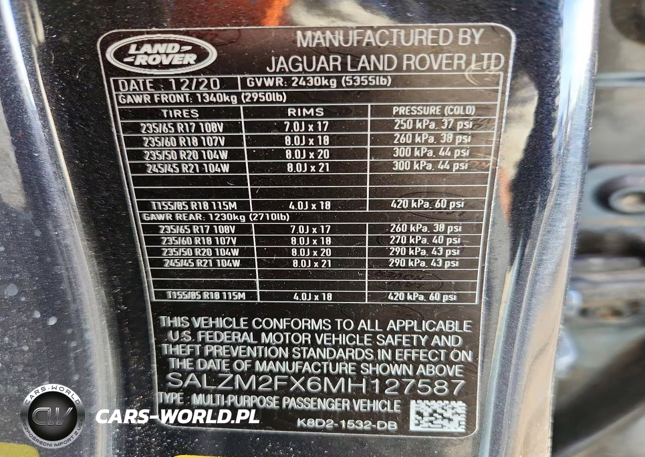 2021 Land Rover Range Rover Evoque R-Dynamic Hse VIN:SALZM2FX6MH127587 - 14