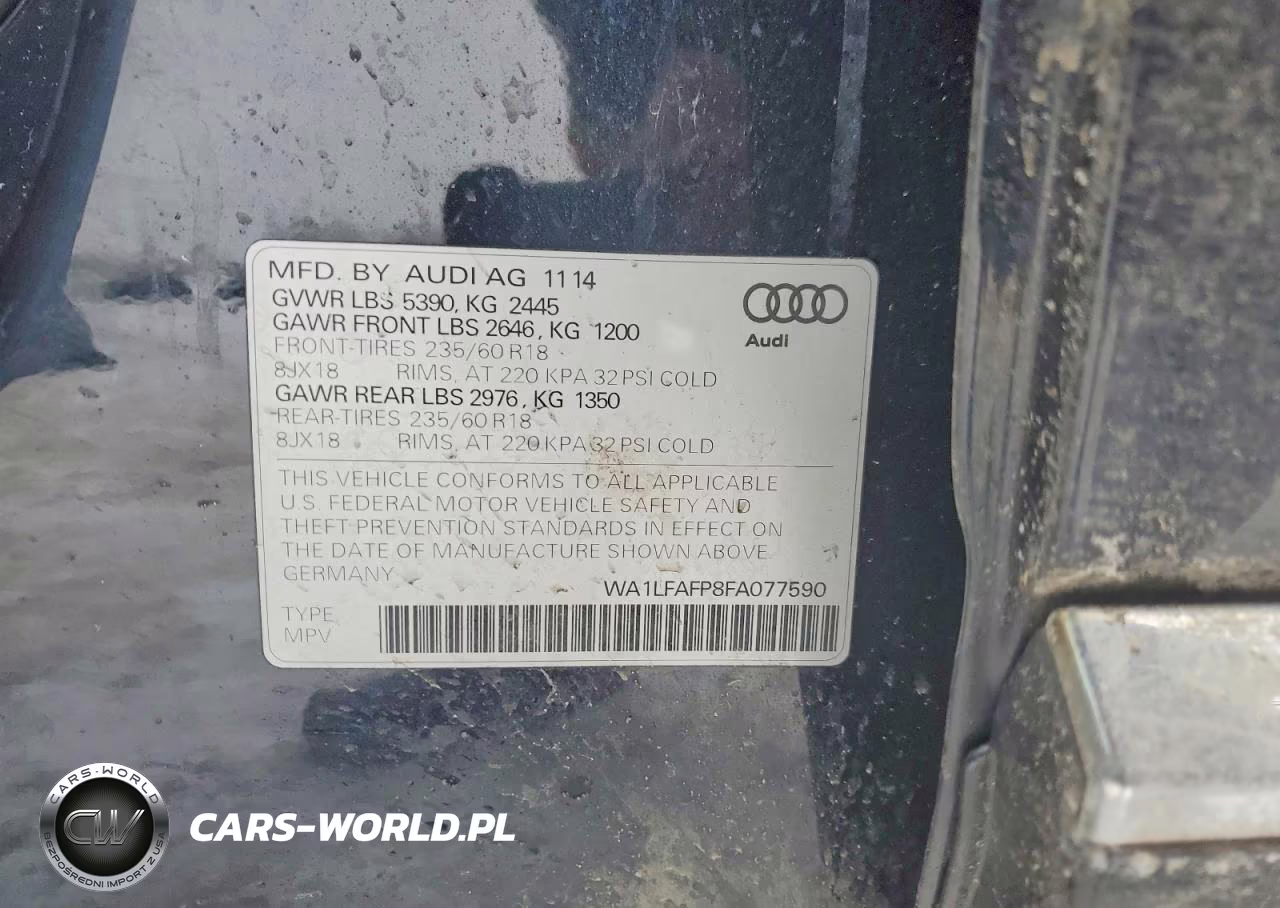 2015 Audi Q5 Premium Plus VIN:WA1LFAFP8FA077590 - 13