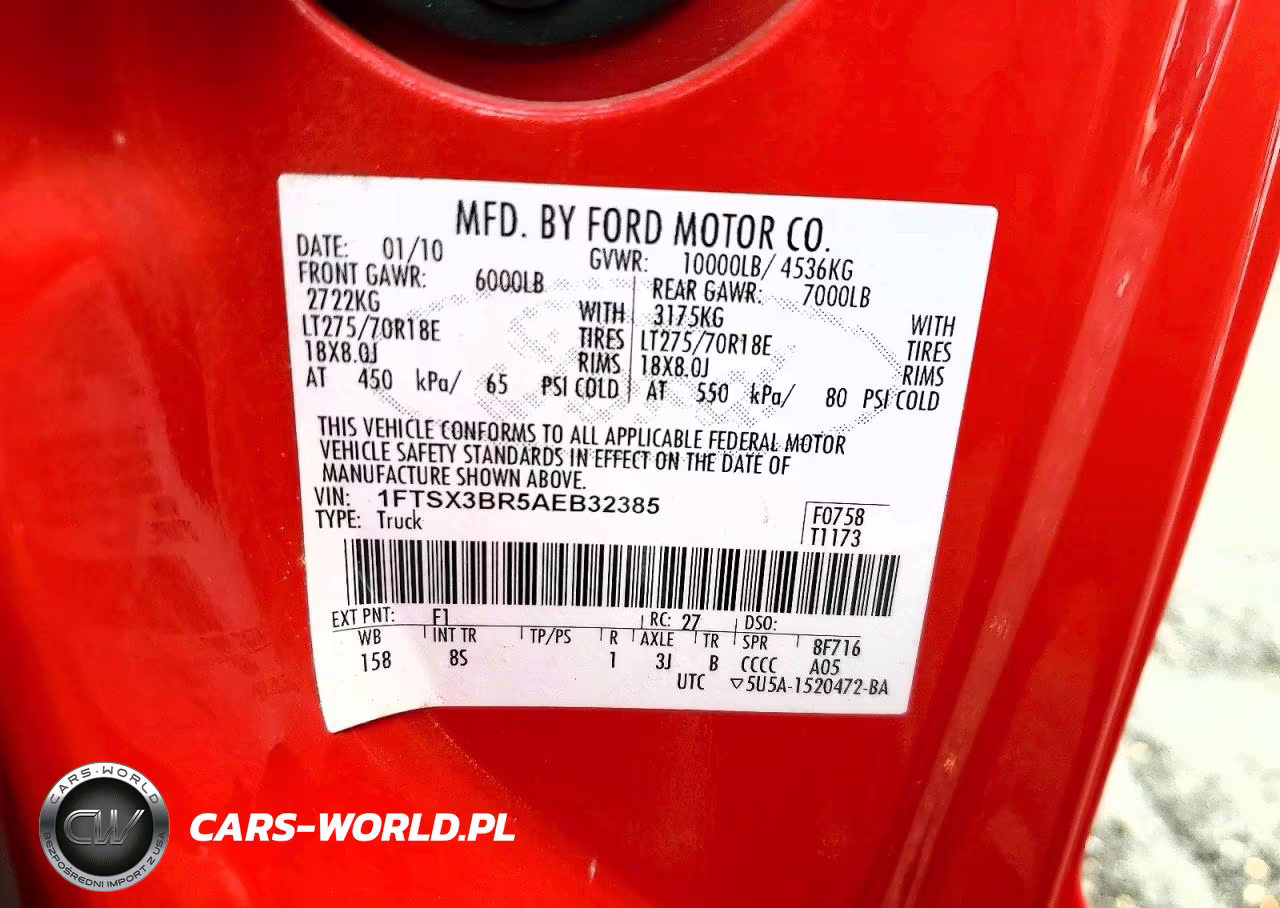 2010 Ford F350 Super Duty VIN:1FTSX3BR5AEB32385 - 12