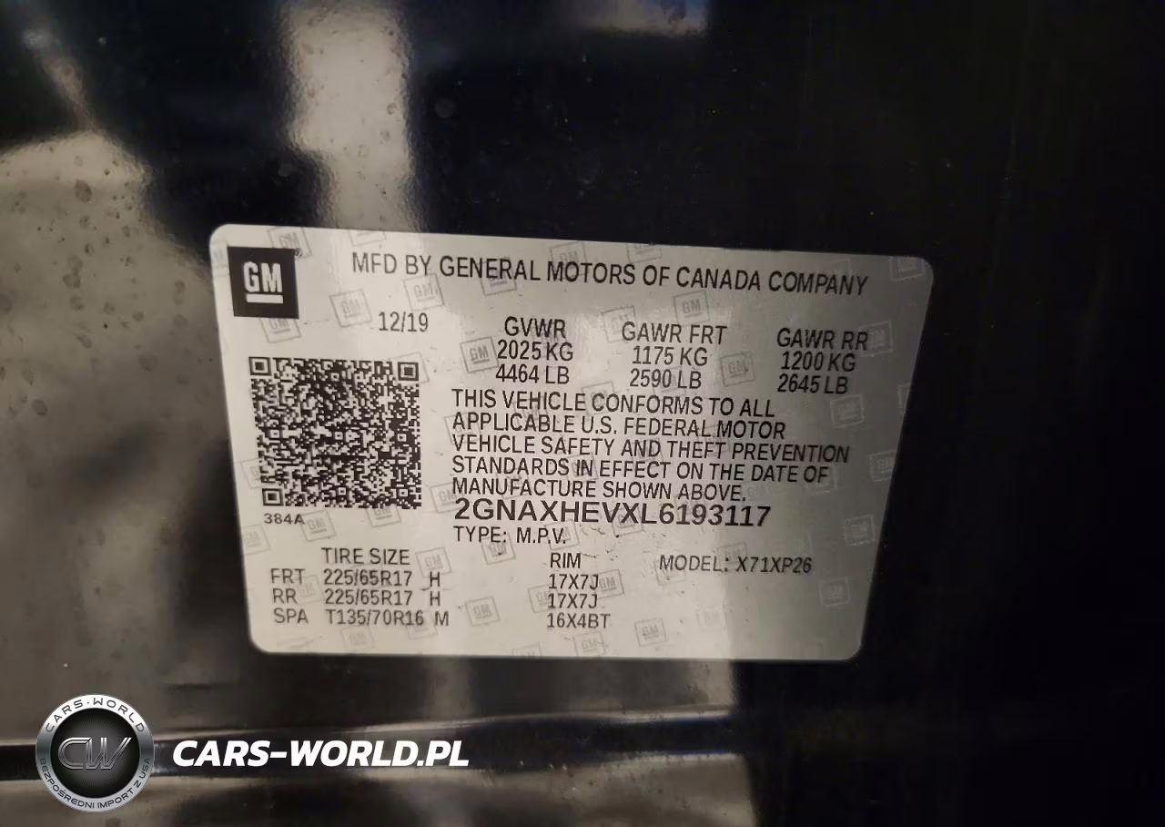 2020 Chevrolet Equinox Ls VIN:2GNAXHEVXL6193117 - 13